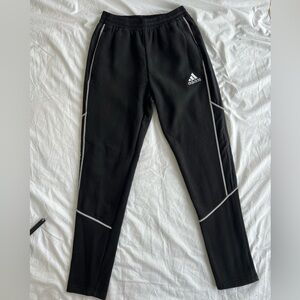 Adidas Black Sweatpants with Tapered Fit and White Trim